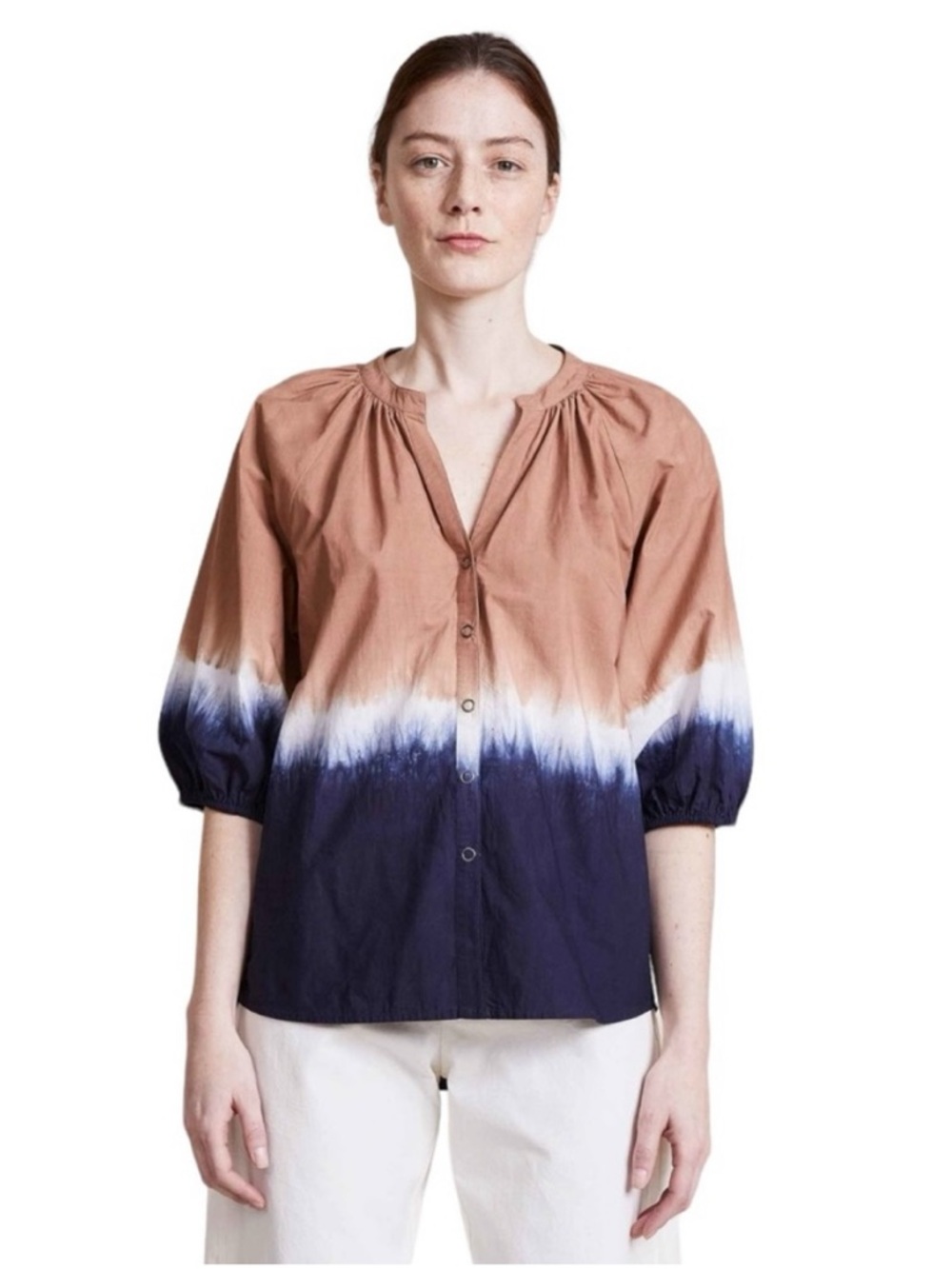 Apiece Apart Mitte top in Dipped Shibori, size M